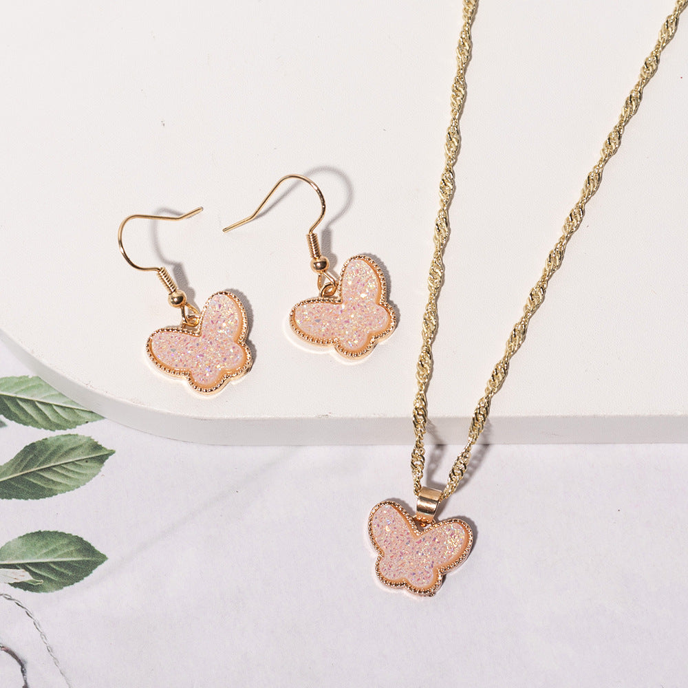 Wholesale 2pcs/pack European and American Fashion Butterfly Set Jewelry